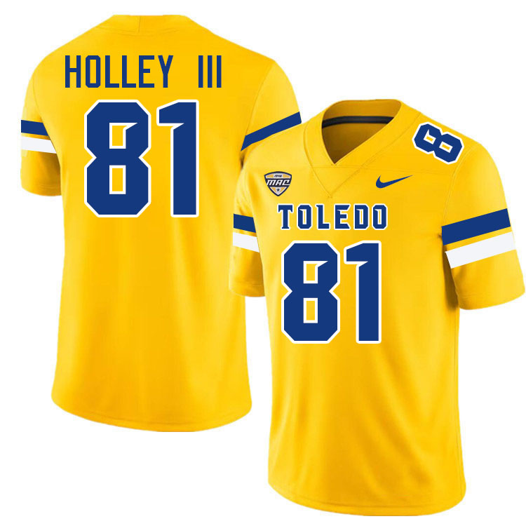 Eric Holley III Toledo Jersey,Toledo Rockets College Football Jersey Youth College-Gold